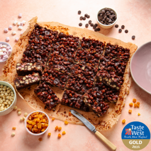 Dark Chocolate Rocky Road with Apricots and Cherries